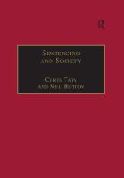 Sentencing and Society : International Perspectives.