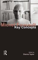 Michel Foucault : Key Concepts.