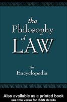 The Philosophy of Law : An Encyclopedia.