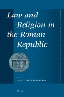 Law and Religion in the Roman Republic.