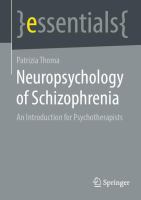 Neuropsychology of Schizophrenia An Introduction for Psychotherapists /