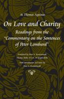 On love and charity : readings from the Commentary on the sentences of Peter Lombard /