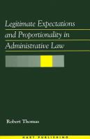 Legitimate expectations and proportionality in administrative law