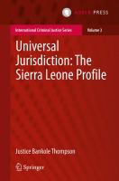 Universal Jurisdiction: The Sierra Leone Profile