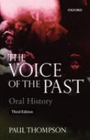 The voice of the past : oral history /