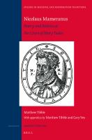Nicolaus Mameranus poetry and politics at the court of Mary Tudor /