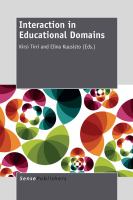 Interaction in Educational Domains.