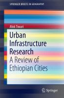 Urban Infrastructure Research A Review of Ethiopian Cities /