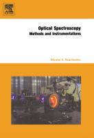 Optical Spectroscopy : Methods and Instrumentations.