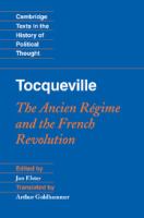 Tocqueville : The Ancien Régime and the French Revolution /