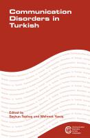 Communication Disorders in Turkish.