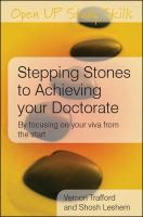 Stepping Stones to Achieving Your Doctorate.