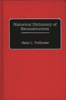 Historical dictionary of reconstruction /