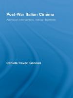 Post-war Italian cinema American intervention, Vatican interests /