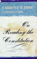 On Reading the Constitution.