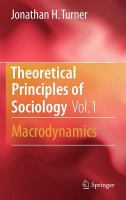 Theoretical principles of sociology