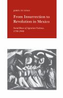 From insurrection to revolution in Mexico : social bases of agrarian violence, 1750-1940 /