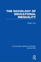 The Sociology of Educational Inequality (RLE Edu L).
