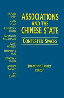 Associations and the Chinese State : Contested Spaces.