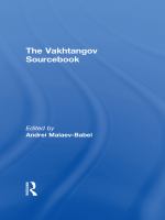 The Vakhtangov sourcebook