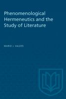 Phenomenological hermeneutics and the study of literature /