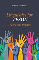 Linguistics for TESOL Theory and Practice /