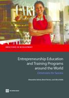 Entrepreneurship Education and Training Programs around the World : Dimensions for Success.