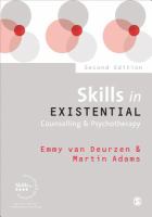 Skills in existential counselling & psychotherapy