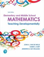 Elementary and middle school mathematics : teaching developmentally /