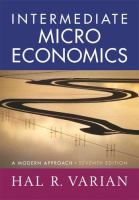 Intermediate microeconomics : a modern approach /