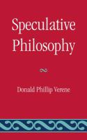 Speculative philosophy