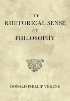 The rhetorical sense of philosophy /