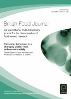 Consumer behaviour in a changing world : food, culture and society.