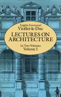 Lectures on architecture /