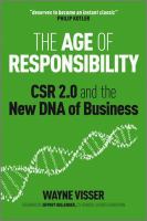 The Age of Responsibility : CSR 2. 0 and the New DNA of Business.