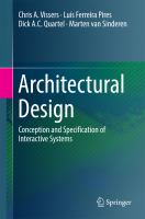 Architectural Design Conception and Specification of Interactive Systems /