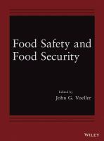 Food Safety and Food Security.