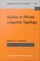 Studies in African Linguistic Typology.