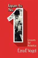 Japan as number one : lessons for America /