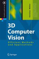 3D Computer Vision Efficient Methods and Applications /