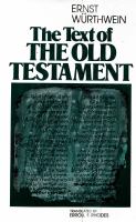 The text of the Old Testament : an introduction to the Biblia Hebraica /