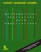 Mathematical statistics with applications /