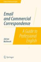 Email and commercial correspondence a guide to professional English /