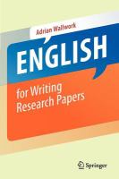 English for writing research papers