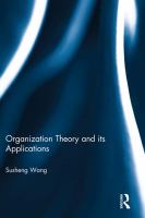 Organization Theory and Its Applications.