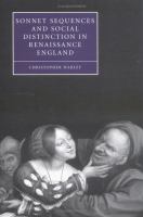 Sonnet sequences and social distinction in Renaissance England /