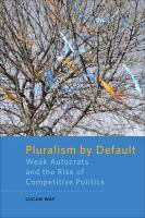 Pluralism by default : weak autocrats and the rise of competitive politics /