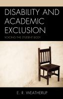 Disability and academic exclusion voicing the student body /