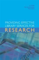 Providing Effective Library Services for Research.