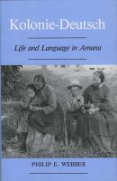 Kolonie-Deutsch life and language in Amana /